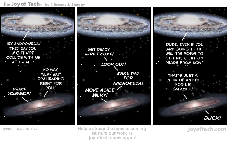 The Milky Way and Andromeda.